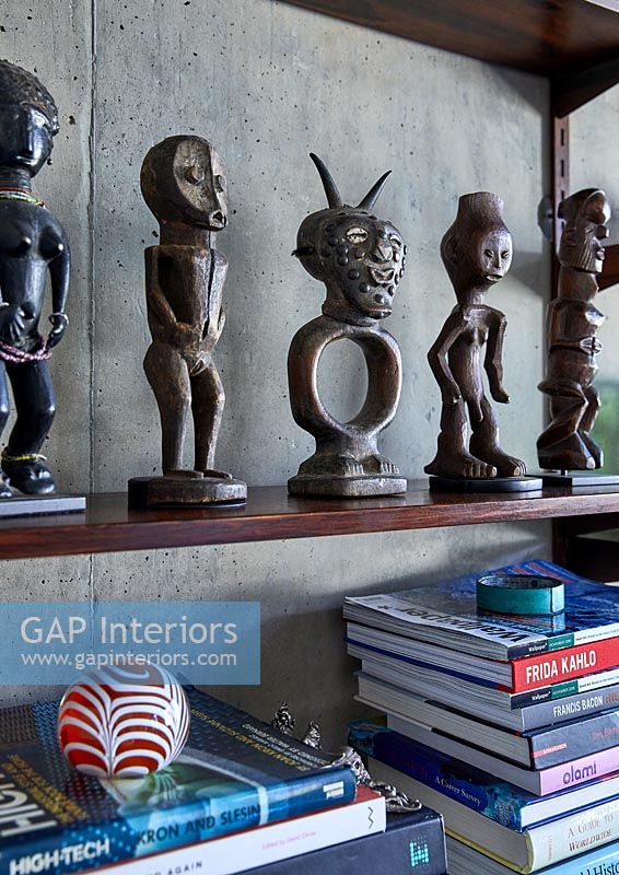 A collection of African art