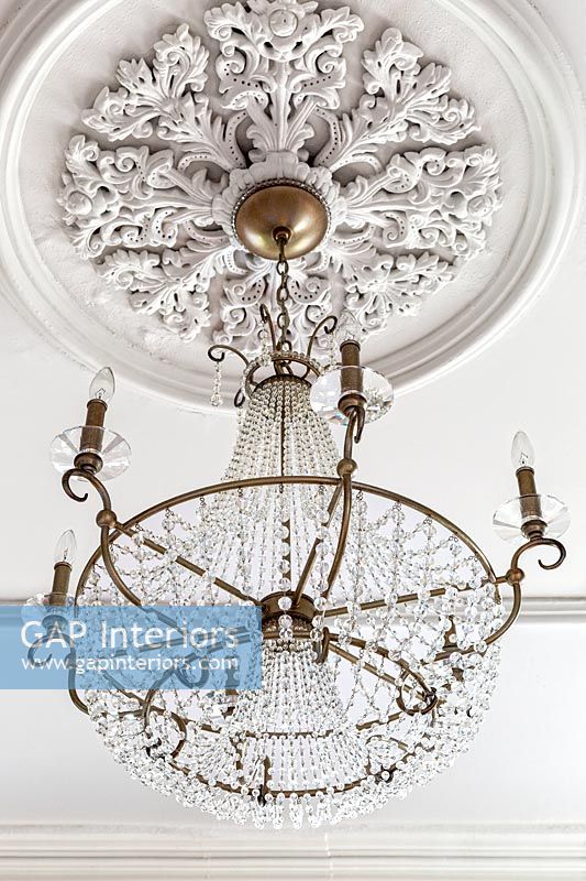 Ceiling rose with chandelier 