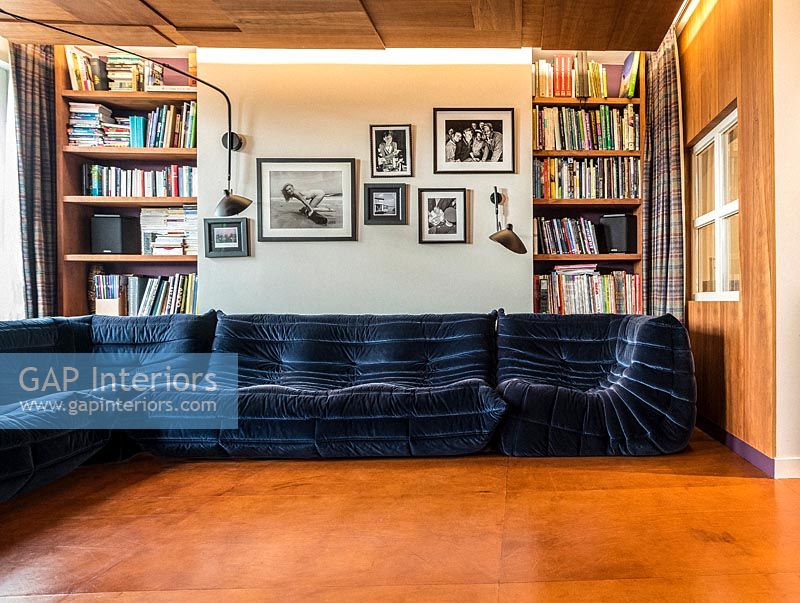 Large sofa in reading room 