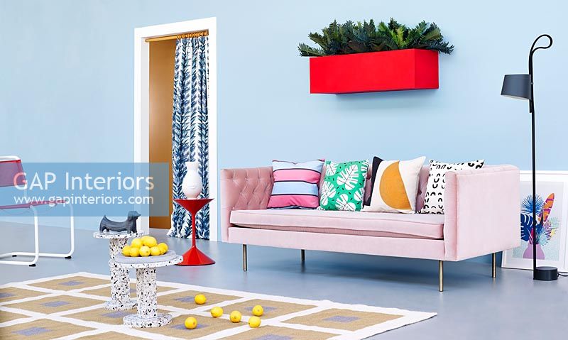 Colourful modern living room 