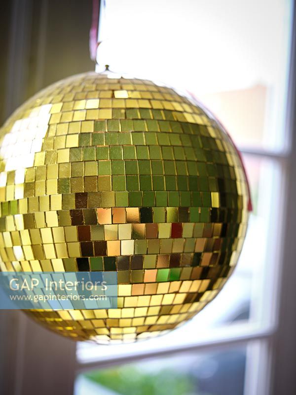 Gold disco ball detail 