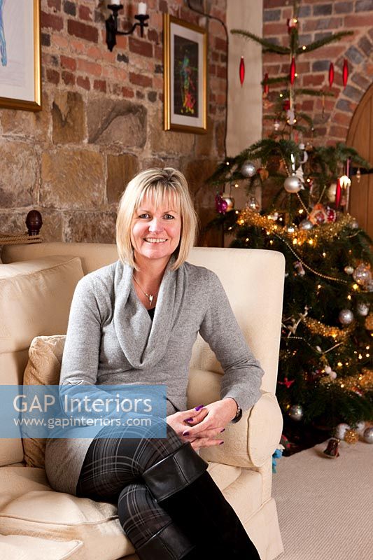 Kay Clark Home at Christmas feature portrait 