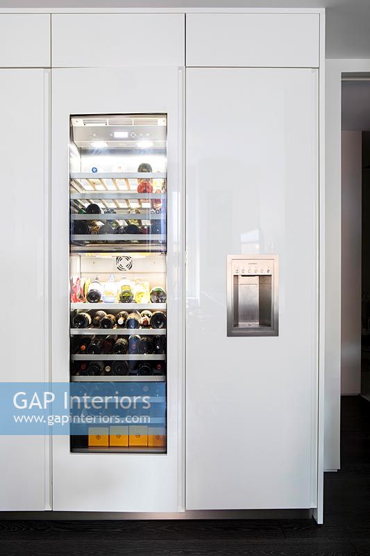 Modern white fridge