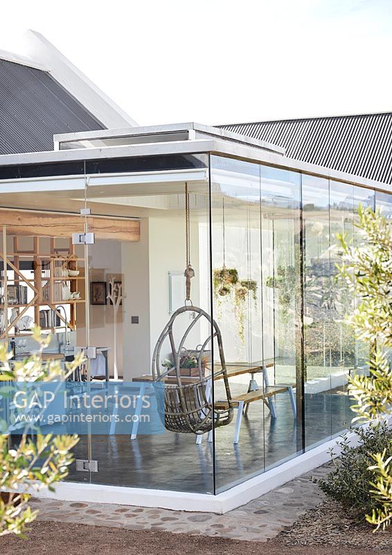 Modern glass conservatory 