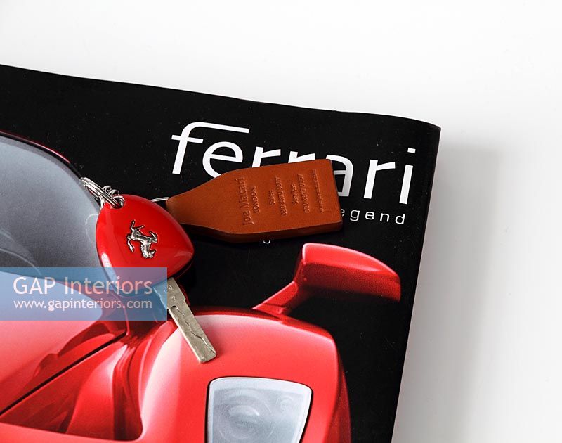 Ferrari book and car key 