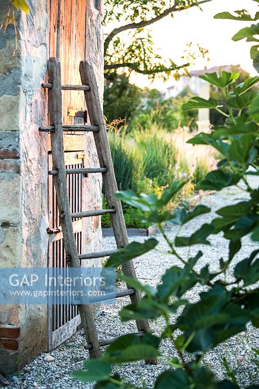 Ladder made from recycled wood