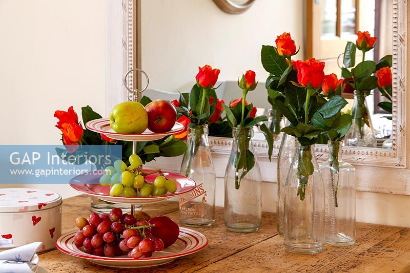 Collection of glass vases 