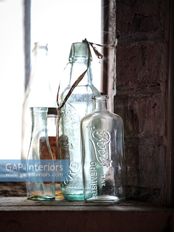 Vintage glass bottles 