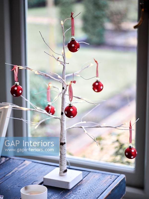 Decorative Christmas tree with baubles