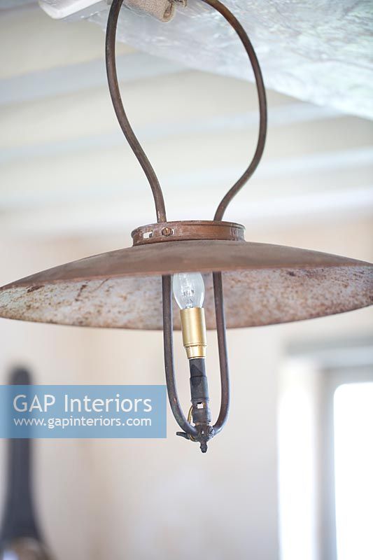 Rusted metal light fitting 