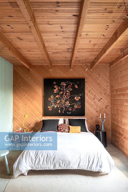 Wooden modern country bedroom 