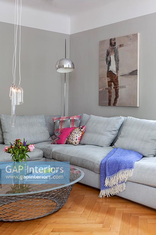Modern living room furniture - corner sofa 
