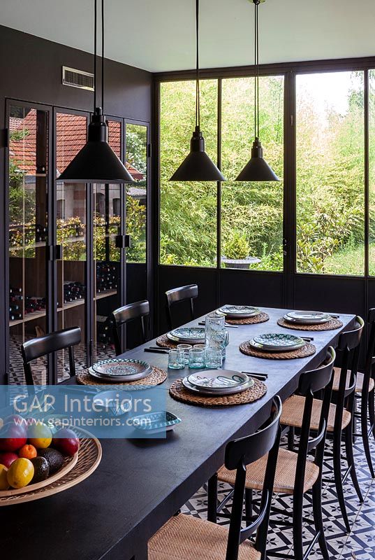Black dining table 