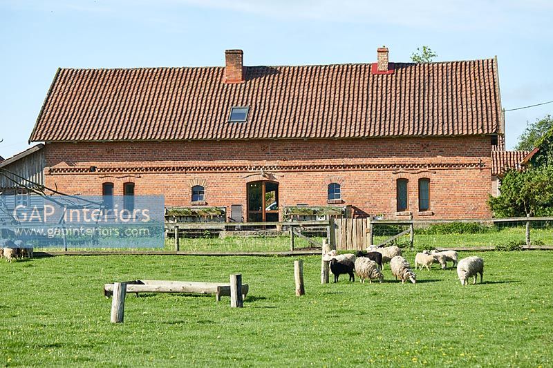 Country farmhouse exterior 
