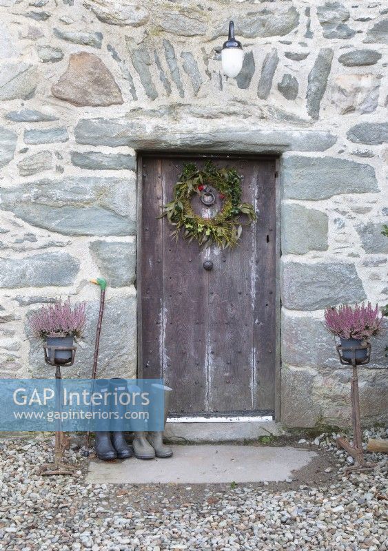 Christmas Wreath on Front Door
