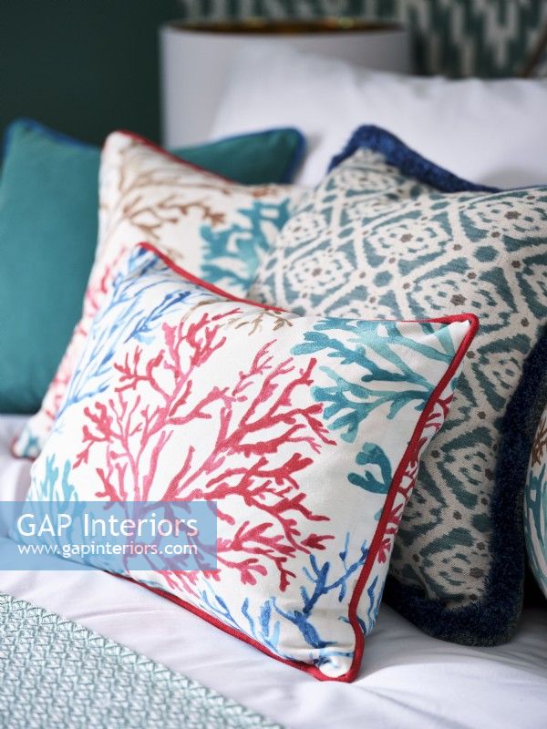 Colourful coastal inspired cushions