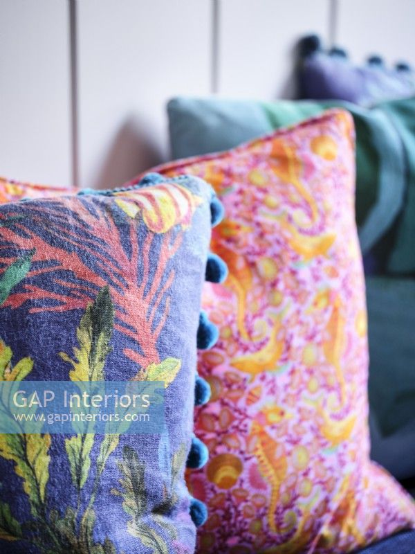 Colourful sea inspired cushions