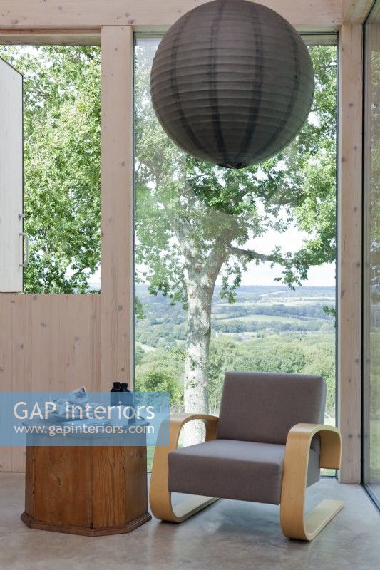 Seating area by large window with countryside views