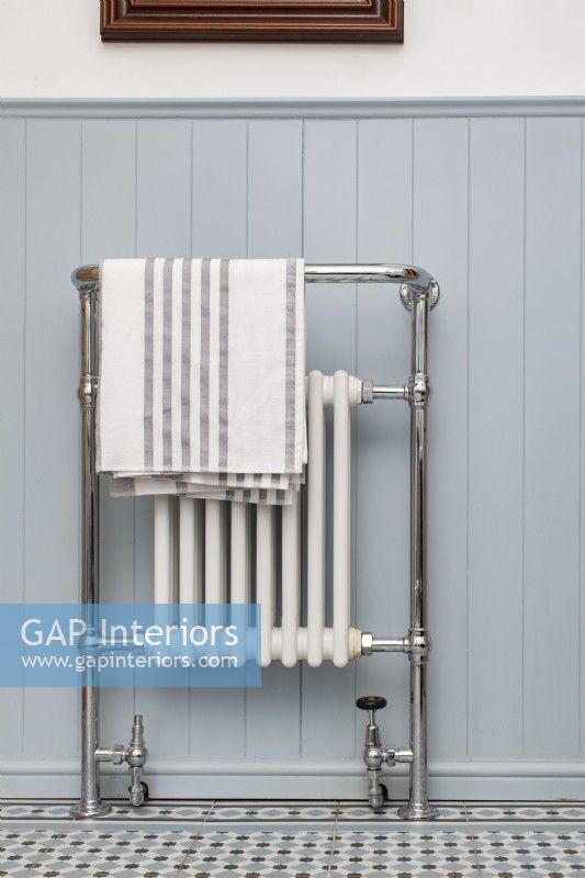 Traditional Heated towel rail. Victorian style
