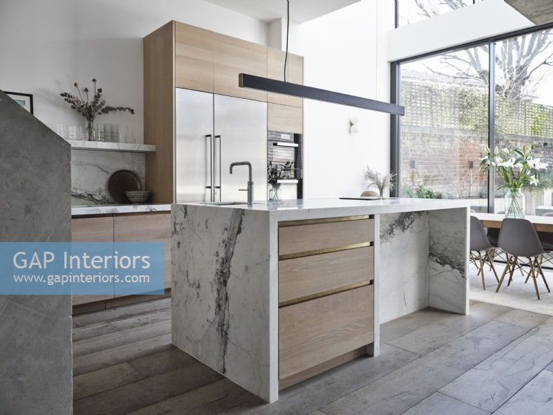 Modern kitchen in muted tones