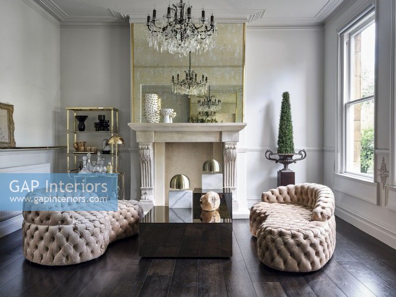Stylish symmetrical living room