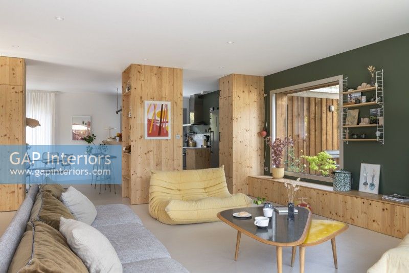 Contemporary living area - open plan living space 