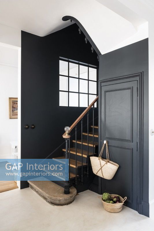 Black painted staircase