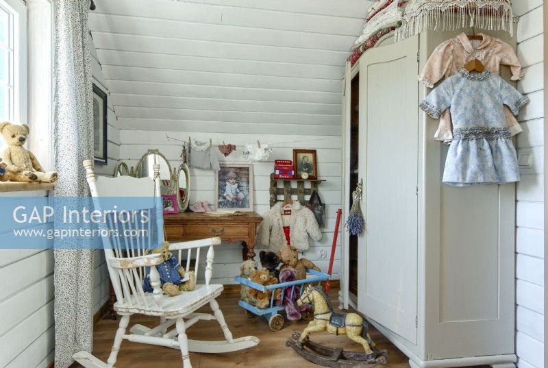 Children's room with wardrobe and toys