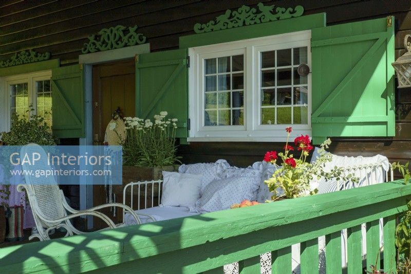 Country house with green shutters