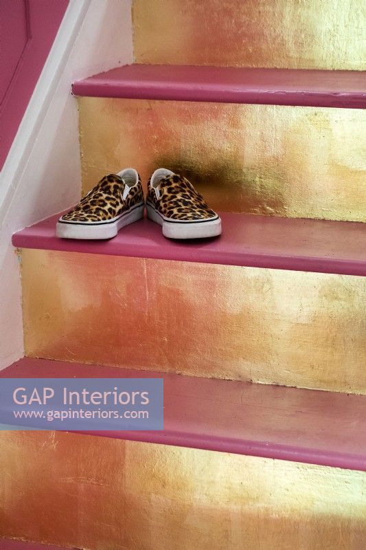 Shoes on colour stairs