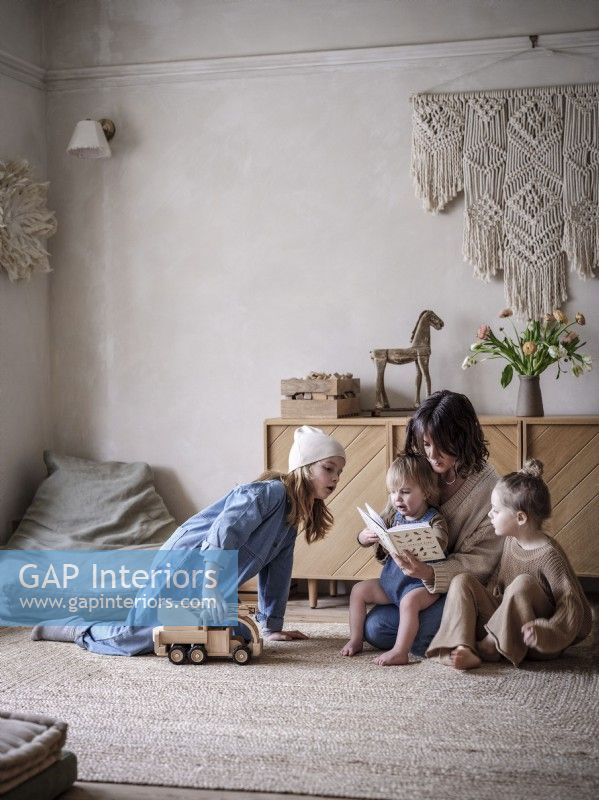 Homeowner and Children portrait in the Playroom