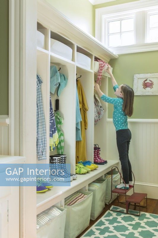  A new mudroom at the back of the house serves as a family entrance.