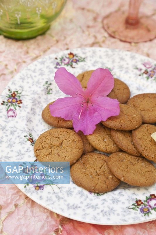 Homemade cookies taste even better when presented on a vintage plate.