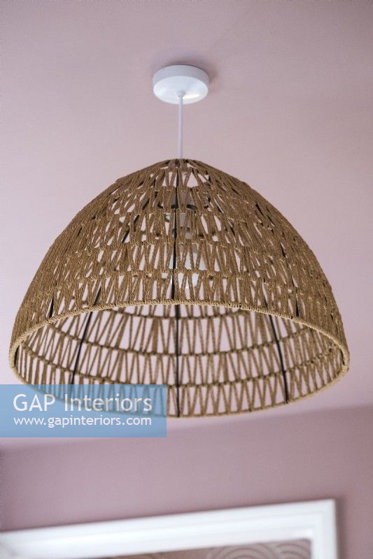 Detail of wicker lampshade