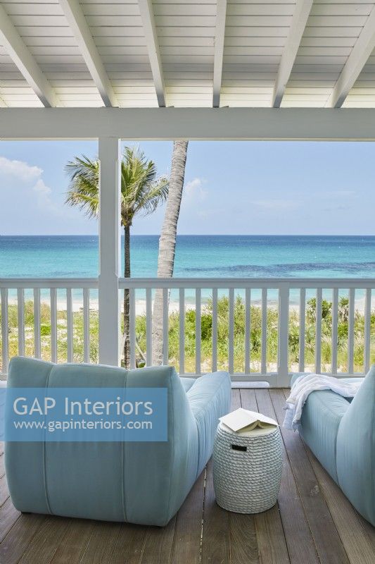 Balcony seating with a veiw from Bakers Bay, Bahamas project