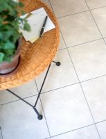 Detail of kitchen floor showing floor tiles