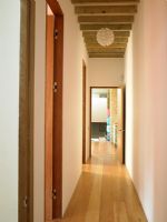 Modern hallway with wooden floor