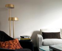 Detail of armchairs in modern living room