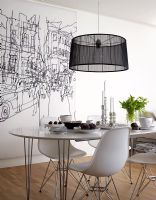 Modern dining room with dining table and chairs