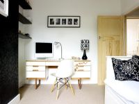 Contemporary home office and guest bedroom 