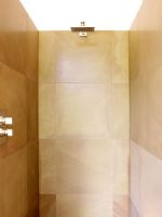 Contemporary  tiled shower enclosure  