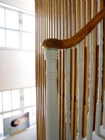 Modern wooden staircase