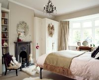 Classic bedroom with fireplace