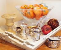 Tray with silverware 