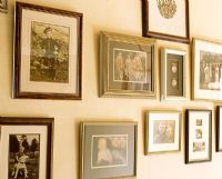 Collection of photographs in frames