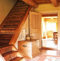 Wooden hallway staircase