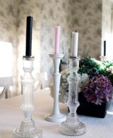 Candlesticks on dining room table