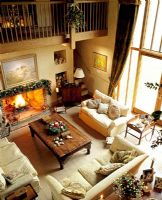 Classic living room with mezzanine floor
