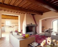 Living room in Tuscan farmhouse