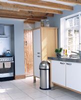 Modern kitchen with freestanding cupboards